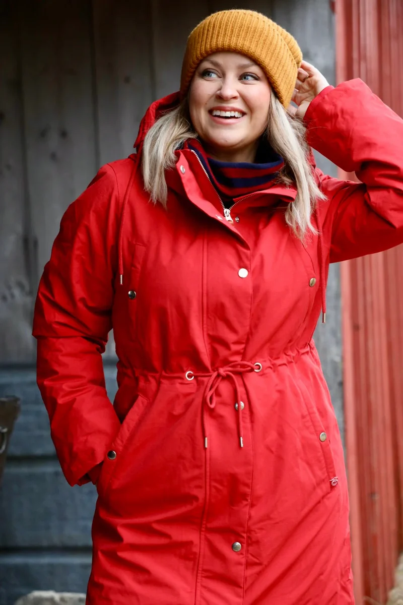 Danefae Winter Regenparka Dames Danenora Dark Red