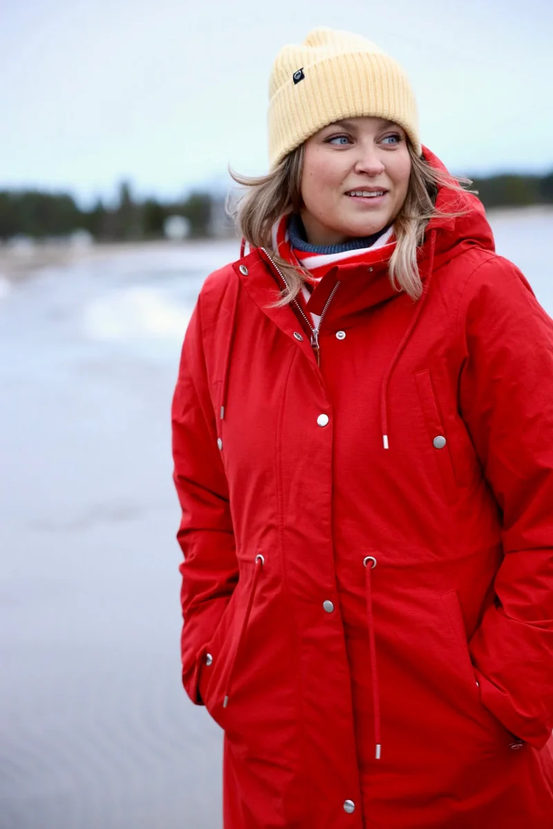 Danefae Winter Regenparka Dames Danenora Dark Red