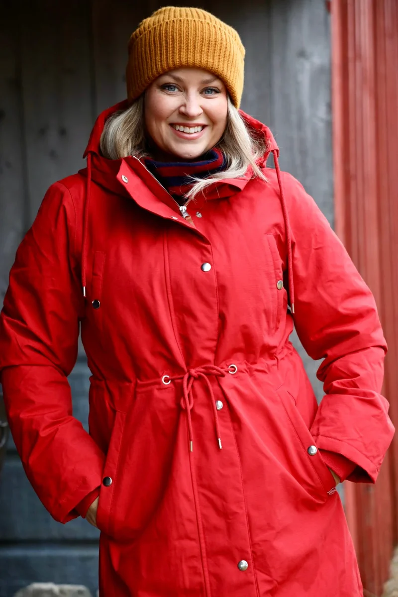 Danefae Winter Regenparka Dames Danenora Dark Red