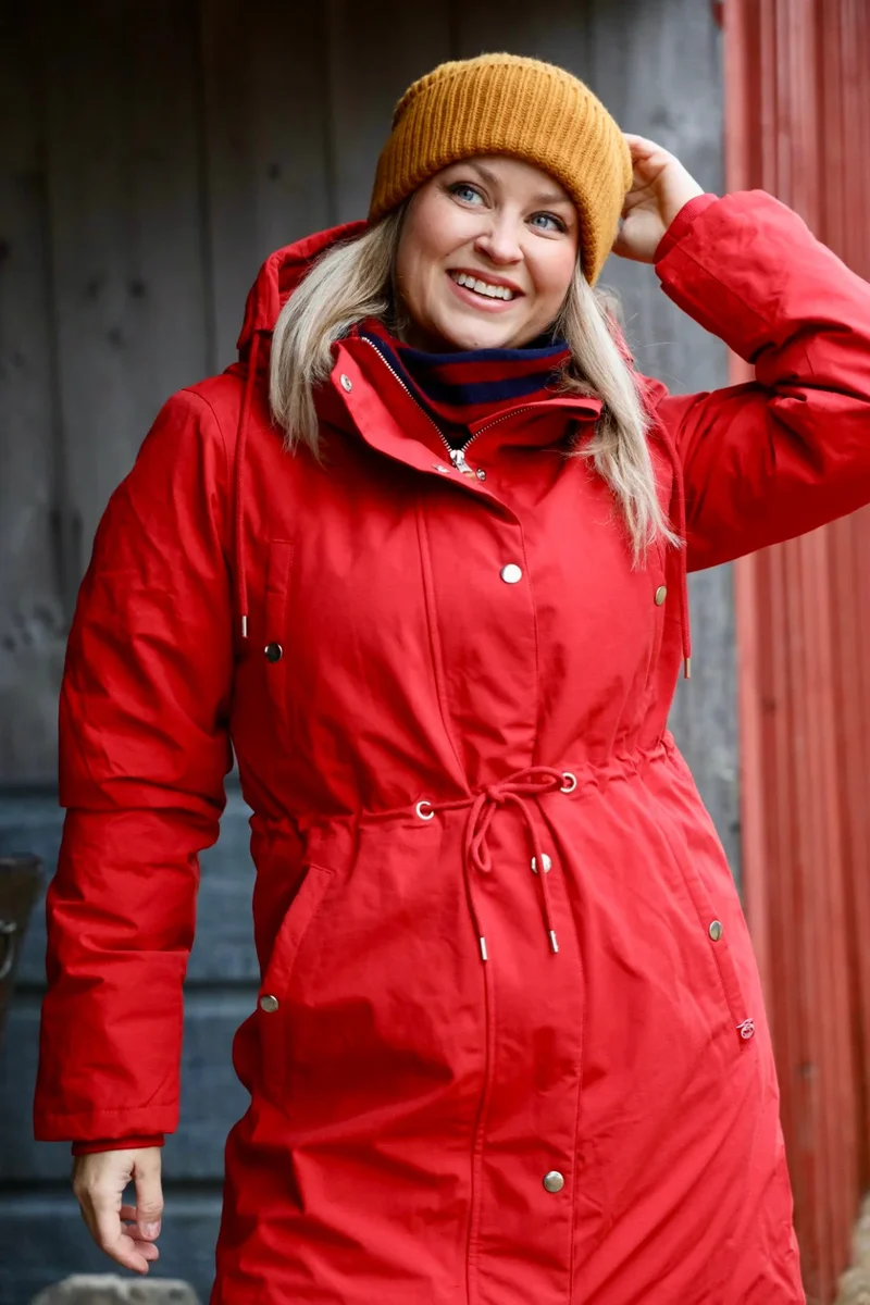 Danefae Winter Regenparka Dames Danenora Dark Red