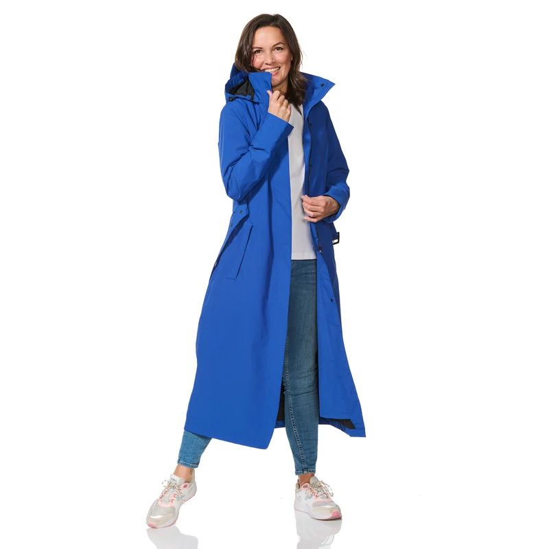 Happy Rainy Days Extra Lange Regenjas Montreal Kobalt blauw