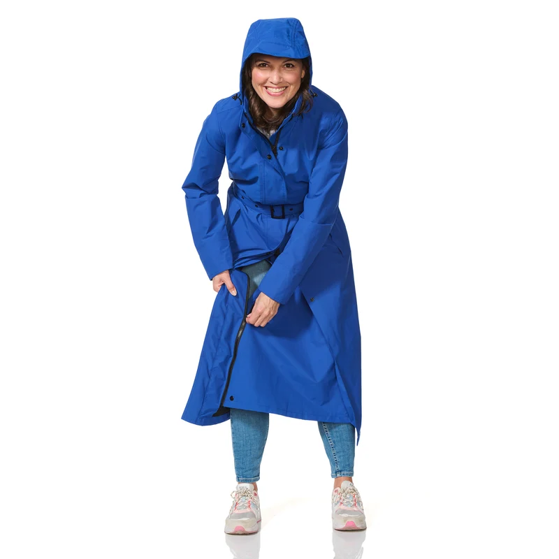 Happy Rainy Days Extra Lange Regenjas Montreal Kobalt blauw