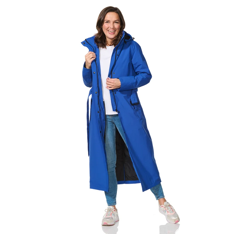 Happy Rainy Days Extra Lange Regenjas Montreal Kobalt blauw