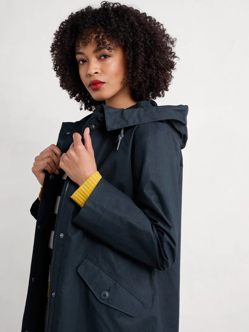 Seasalt Regenjas Dames Seafaring Coat Inkwell