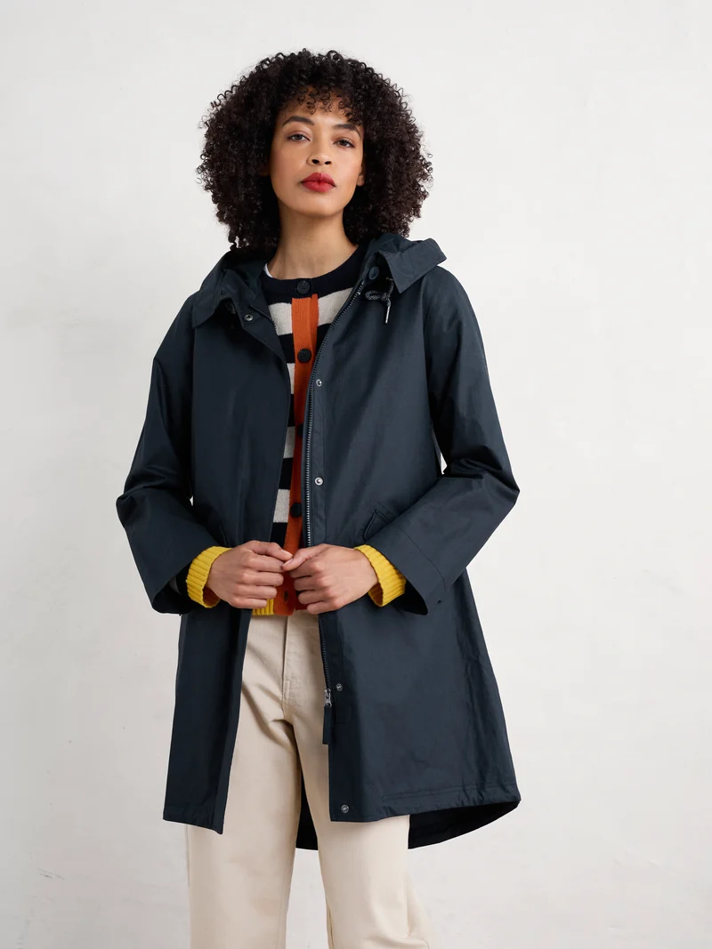 Seasalt Regenjas Dames Seafaring Coat Inkwell