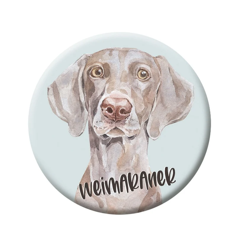 Button (placka) se špendlíkem 44 mm – Weimaraner