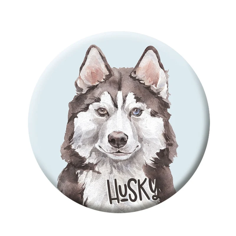 Button (placka) se špendlíkem 44 mm – Husky