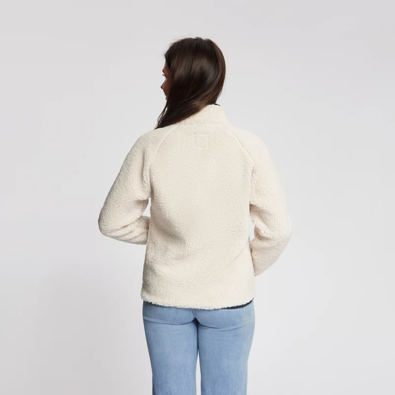 Odile Damen – Outdoor-Weste – Teddy – Cremeweiß