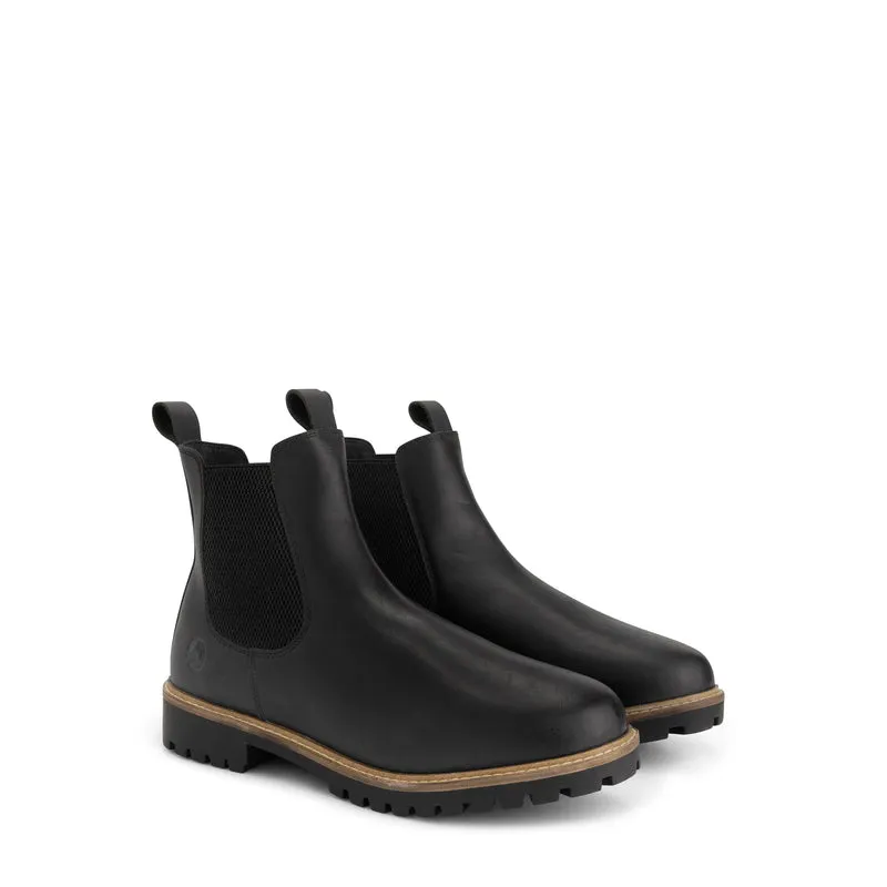 Hossa Herren – Chelsea-Stiefel – mit Wollfutter – Schwarz