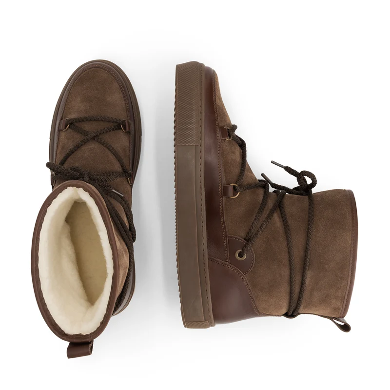 Norquay Damen – Winterstiefel – Mit Wollfutter – Dunkelbraun