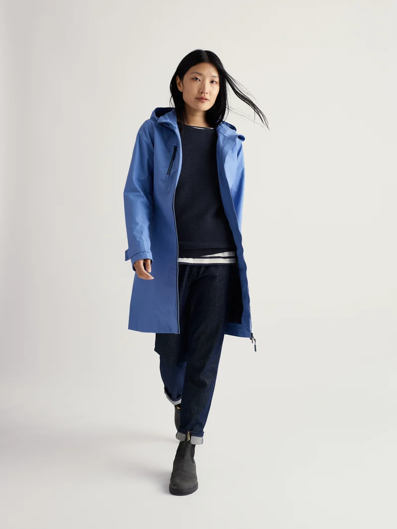 Seasalt Regenjas Dames Coverack Coat Bluebell