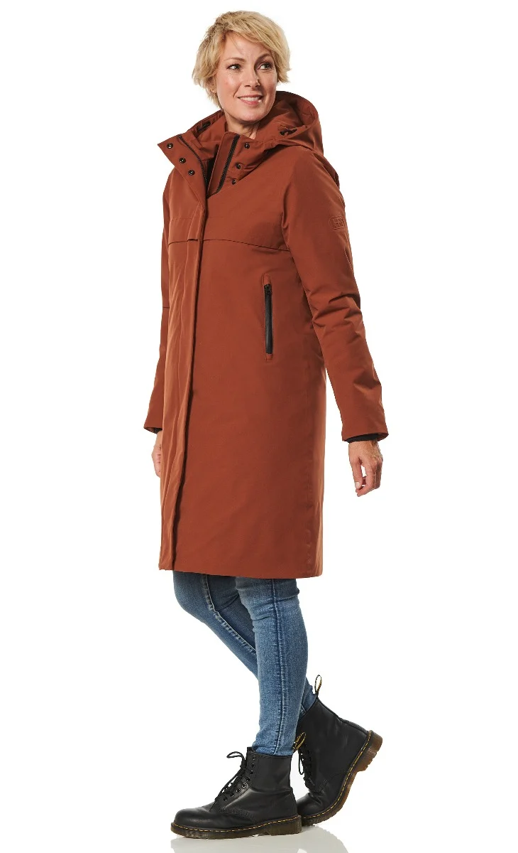 Happy Rainy Days Winterjas Dames Boston Kangaroo Roest *Laatste maat XS*