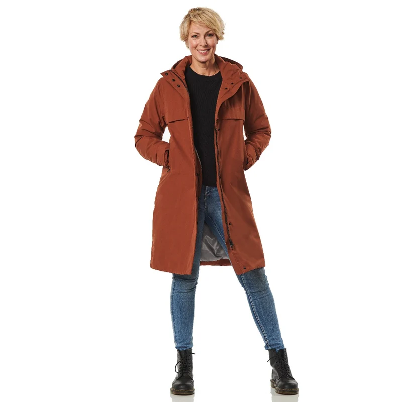 Happy Rainy Days Winterjas Dames Boston Kangaroo Roest *Laatste maat XS*