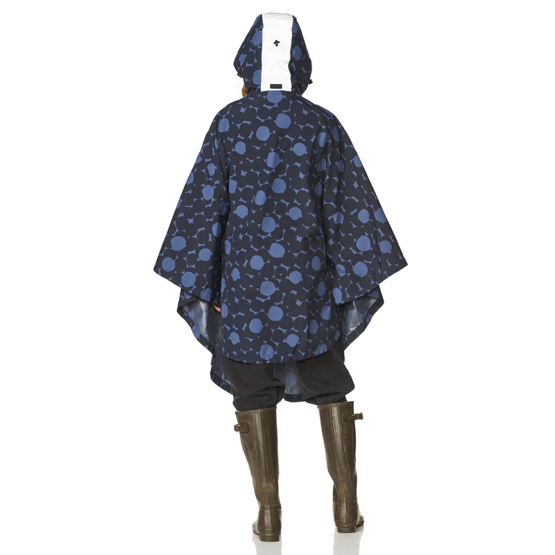 Happy Rainy Days Bikecape Reflectie AOP Dress Blue/ Black