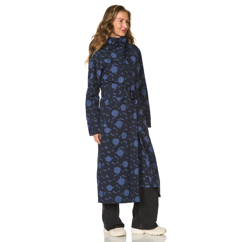 Happy Rainy Days Extra Lange Regenjas Montreal AOP Dress Blue/ Black
