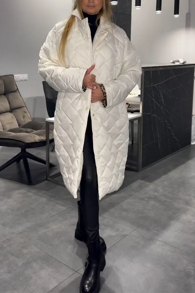 Kendall | Eleganter, figurschmeichelnder Wintermantel – Warm ohne aufzutragen, mit Leopard-Futter