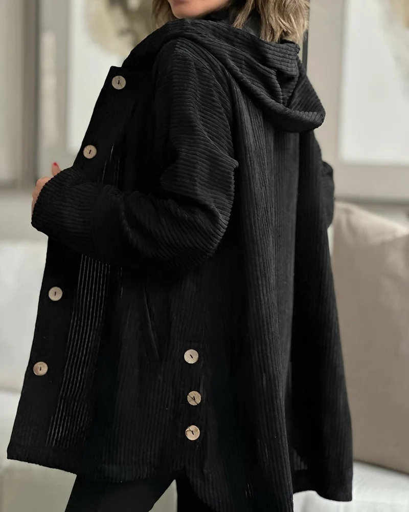 Cordia | Gemütliche Cordjacke mit Kapuze