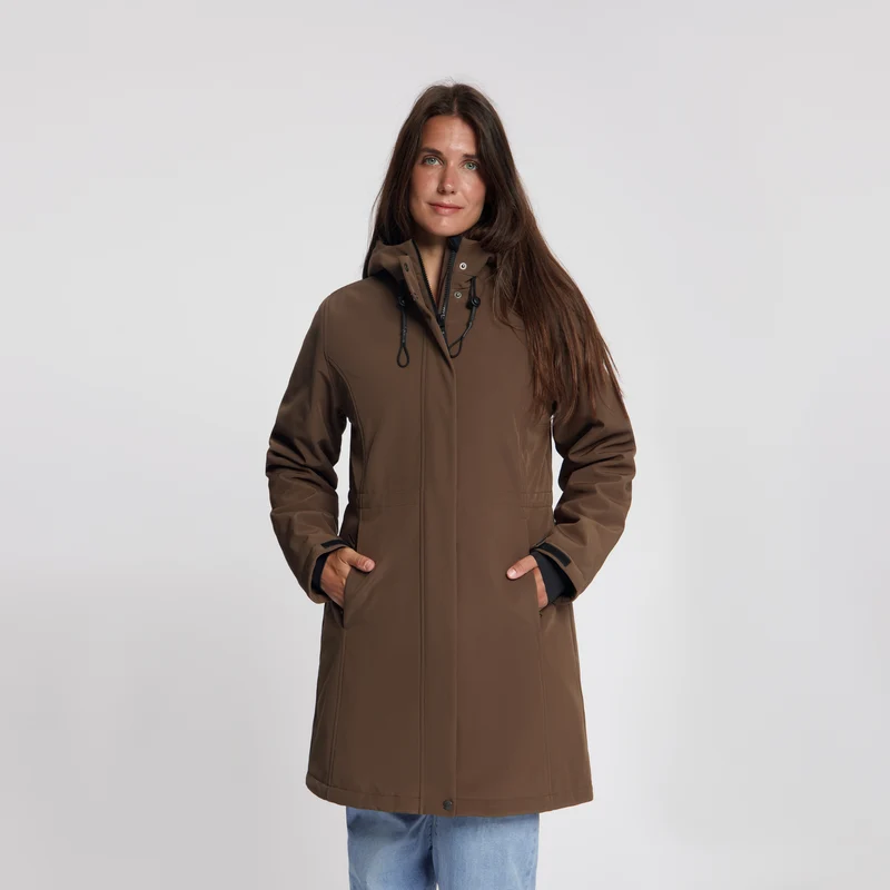 Elinor Damen – Softshell-Jacke – Wasserdicht – Dunkelbraun