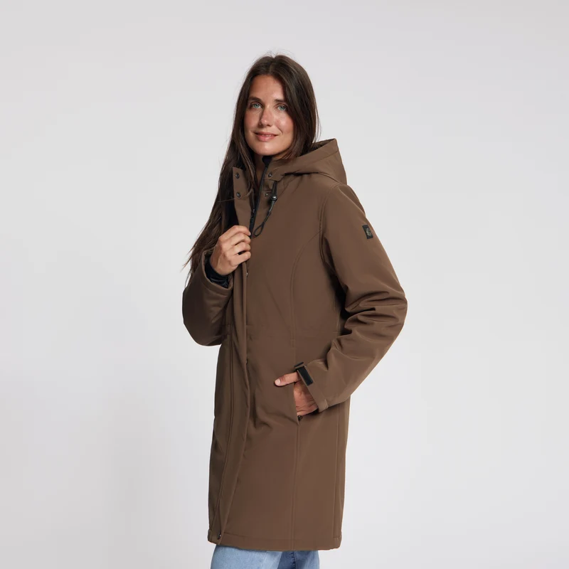 Elinor Damen – Softshell-Jacke – Wasserdicht – Dunkelbraun