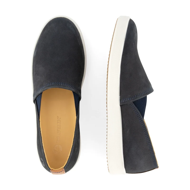 Tours Damen - Slip-On - Nubuk - Blau