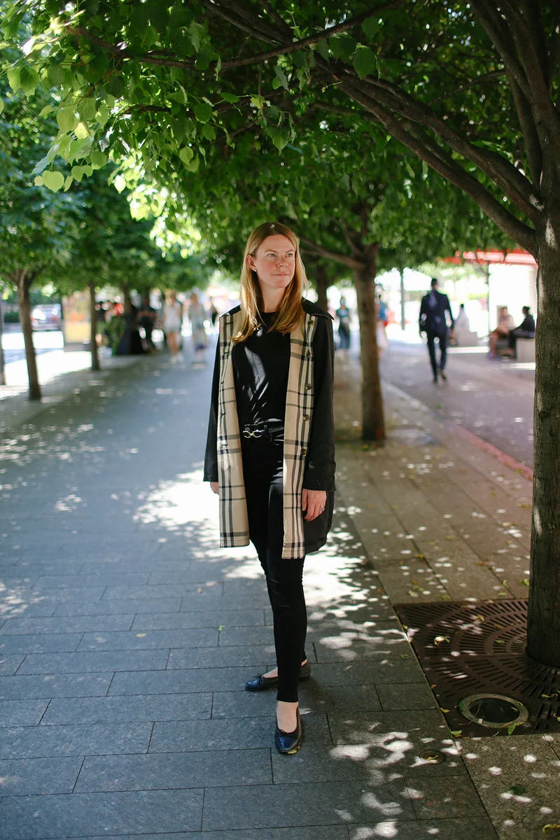 Rainraps Raintrench Zwart en Ruit