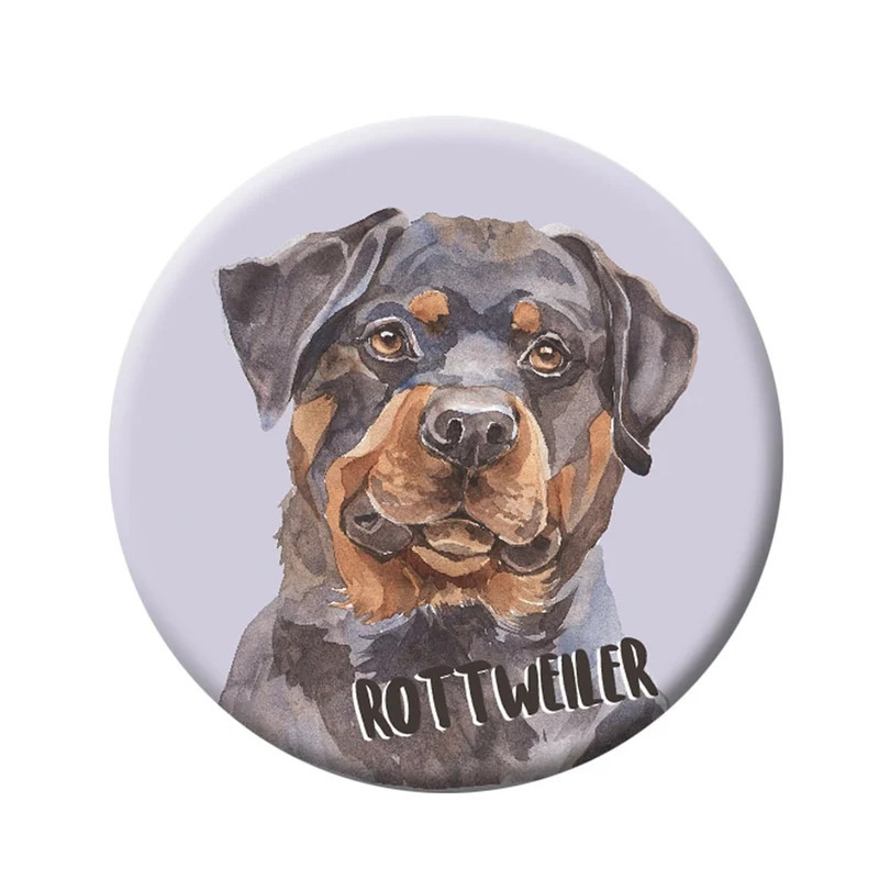 Button (placka) se špendlíkem 44 mm – Rottweiler