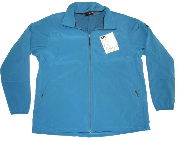 BigTiger Softshell-Jacke Herren Übergröße 3XL-8XL Schwarz Royal Blau