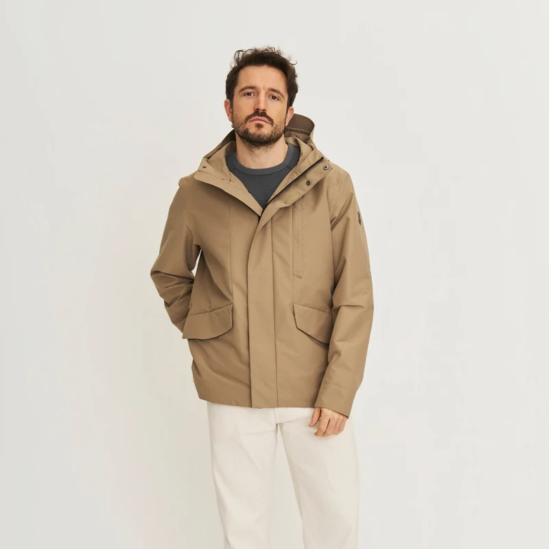 Lefi Herren - Hardshell-Jacke - Wasserdicht - Hellbraun