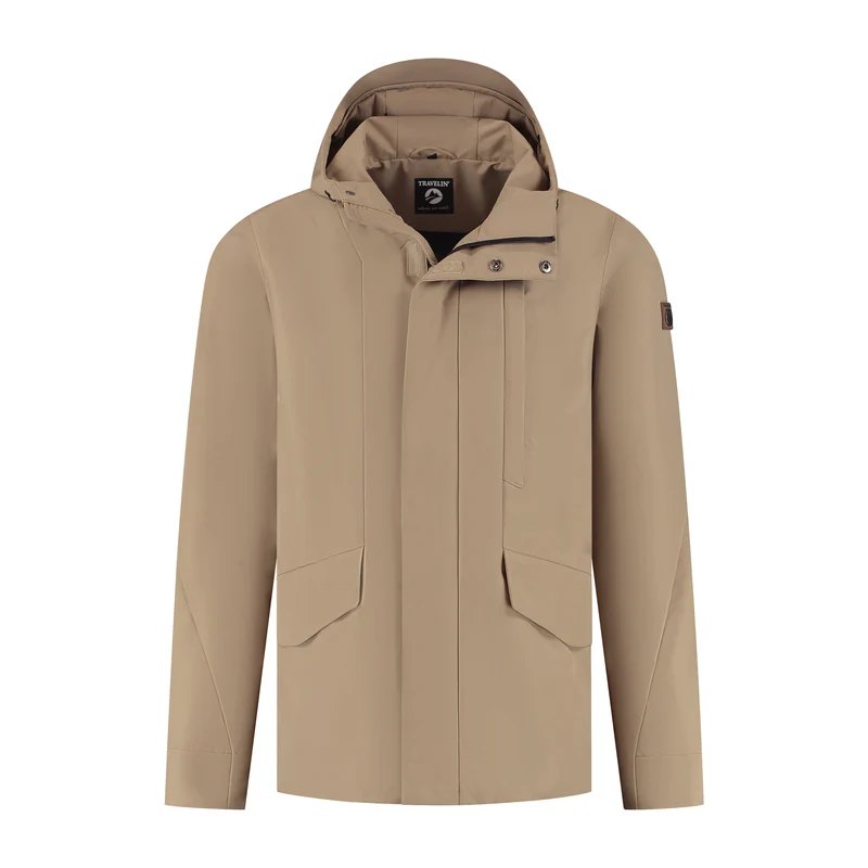 Lefi Herren - Hardshell-Jacke - Wasserdicht - Hellbraun