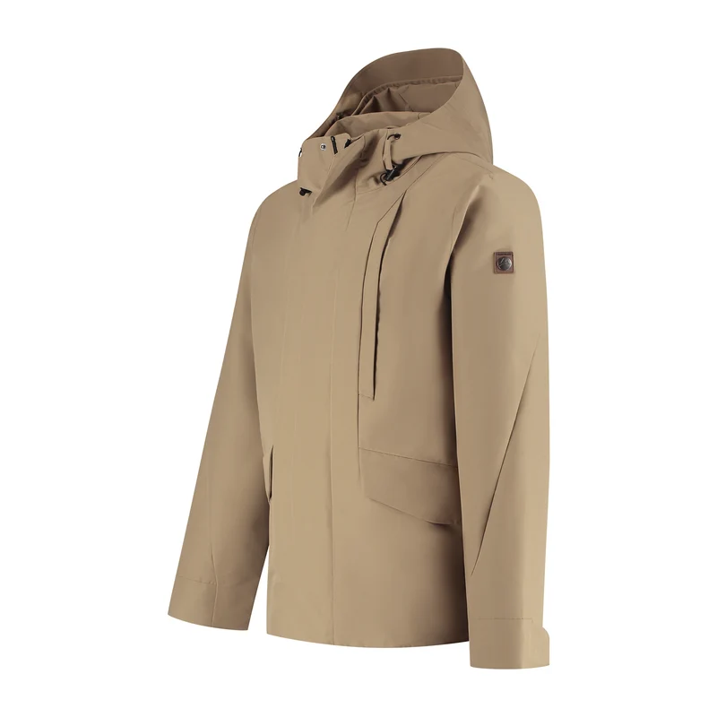 Lefi Herren - Hardshell-Jacke - Wasserdicht - Hellbraun