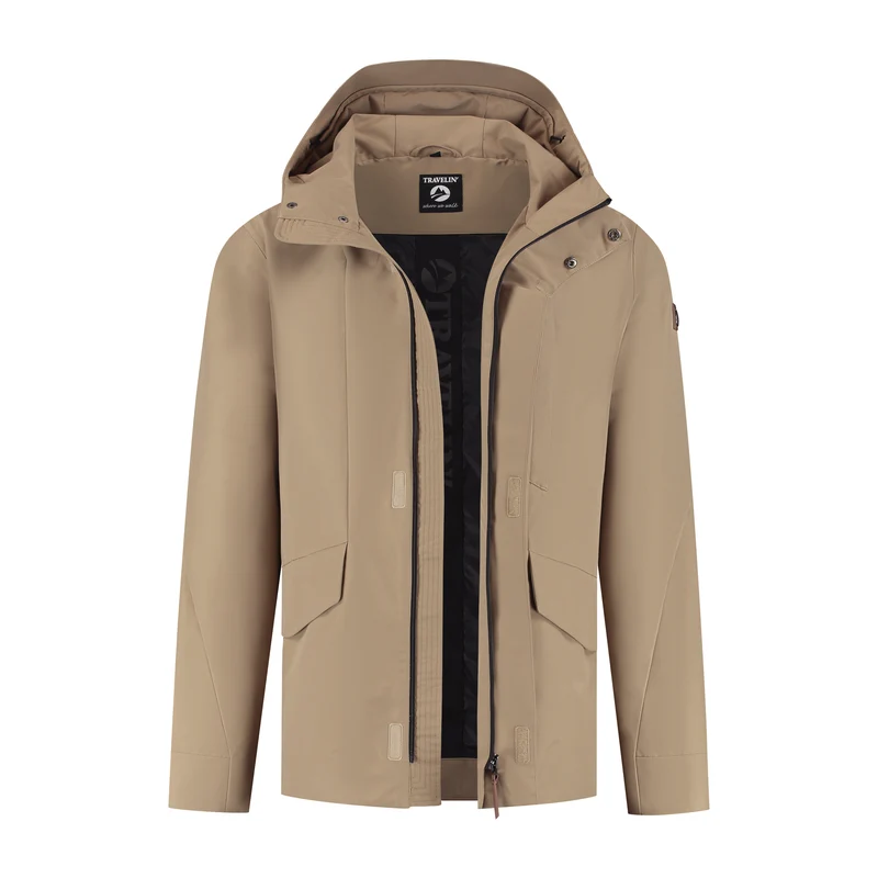 Lefi Herren - Hardshell-Jacke - Wasserdicht - Hellbraun
