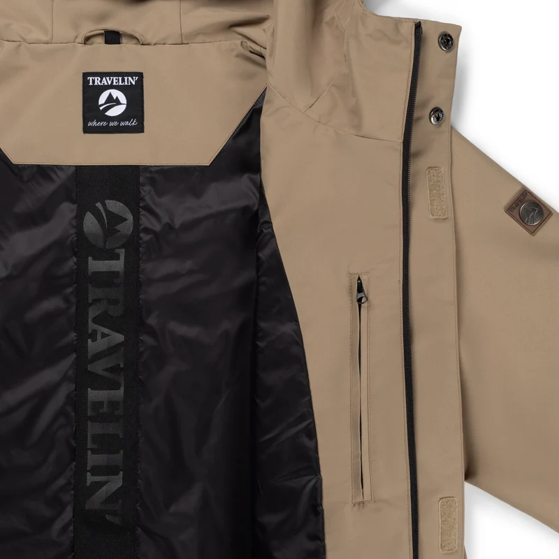 Lefi Herren - Hardshell-Jacke - Wasserdicht - Hellbraun
