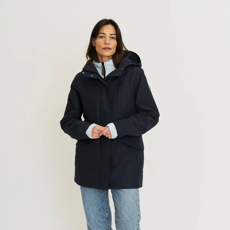 Leyla Damen - Hardshell-Jacke - Wasserdicht - Navy