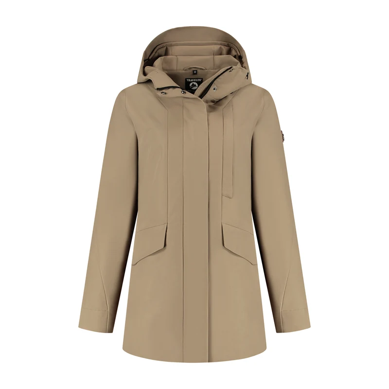 Leyla Damen - Hardshell-Jacke - Wasserdicht - Hellbraun