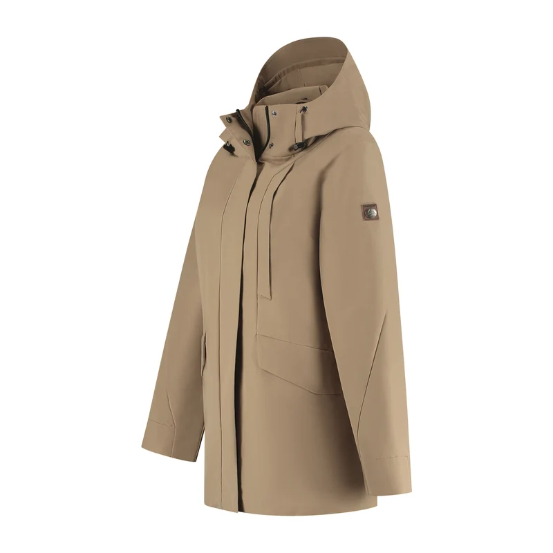 Leyla Damen - Hardshell-Jacke - Wasserdicht - Hellbraun