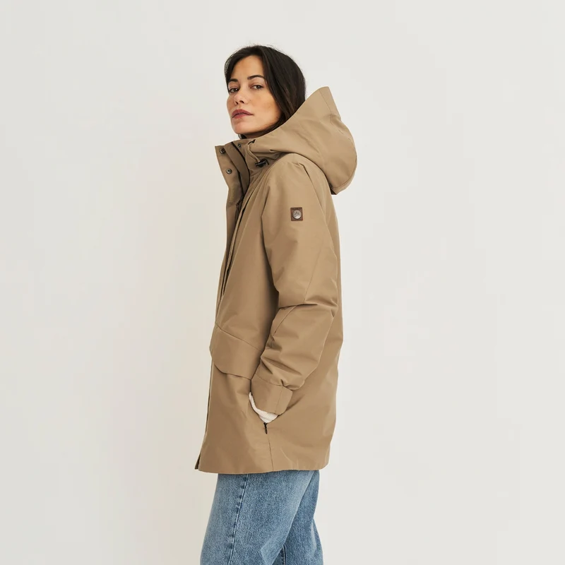 Leyla Damen - Hardshell-Jacke - Wasserdicht - Hellbraun