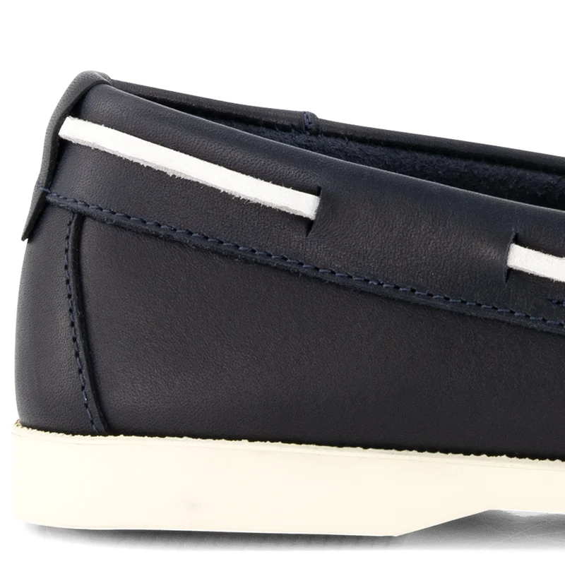 Ebeltoft Damen - Bootsschuhe - Leder - Navy
