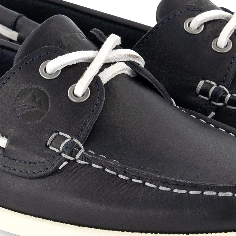 Ebeltoft Damen - Bootsschuhe - Leder - Navy
