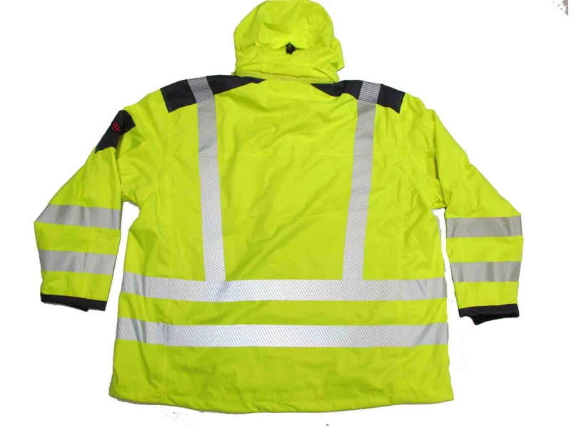 BigTiger Warnschutz-Jacke Herren Übergröße 3XL-10XL, Neon Gelb