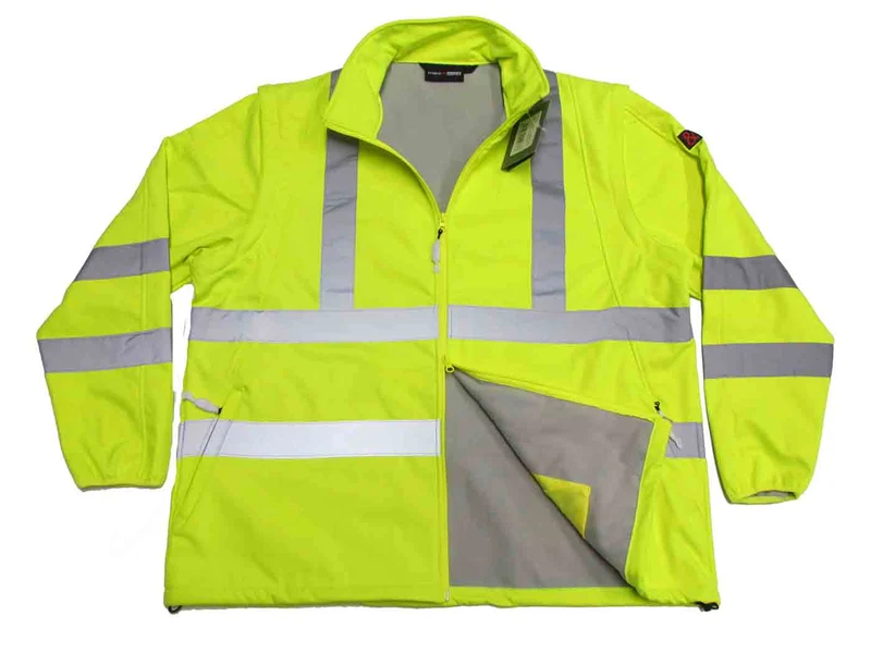BigTiger Warnschutz-Jacke/Weste Herren Übergröße 3XL-12XL, Gelb, Orange