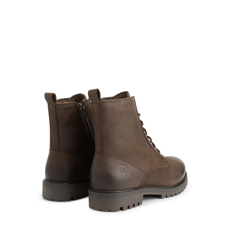 Akland Herren - Schnürboots - Nubukleder - Dunkelbraun
