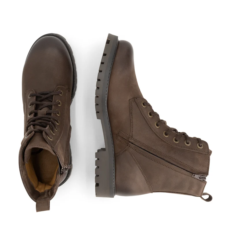 Akland Herren - Schnürboots - Nubukleder - Dunkelbraun