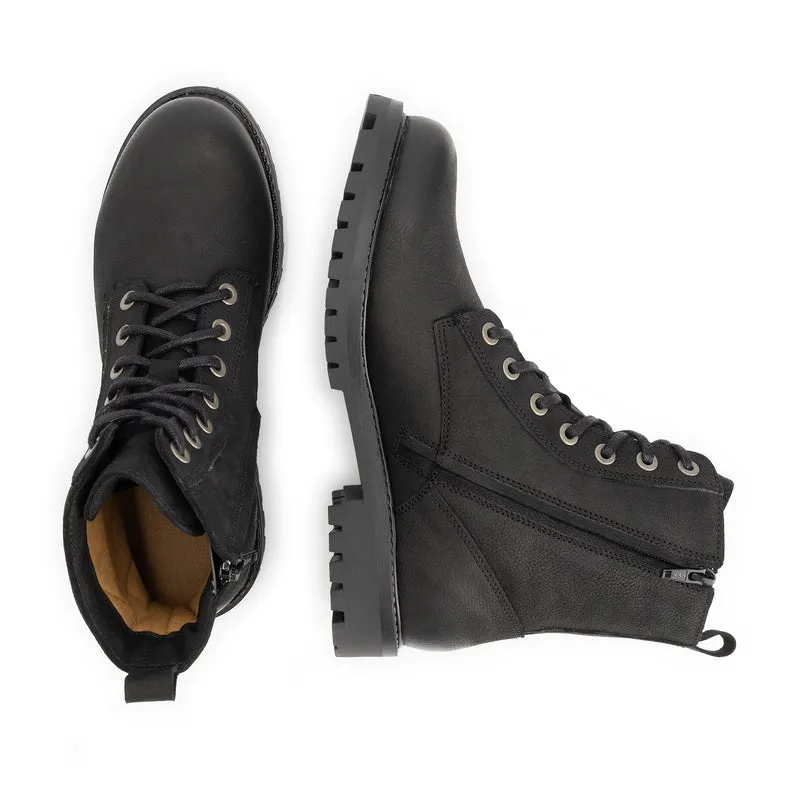Akland Herren - Schnürboots - Nubukleder - Schwarz