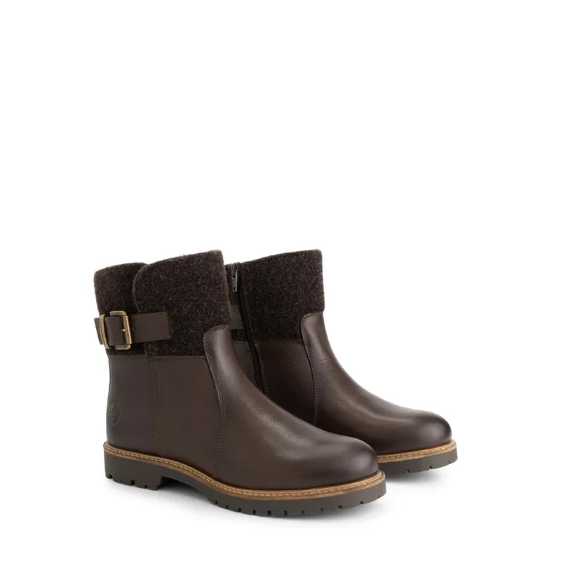 Orkla Damen - Stiefelletten - Wolle/Filz - Dunkelbraun