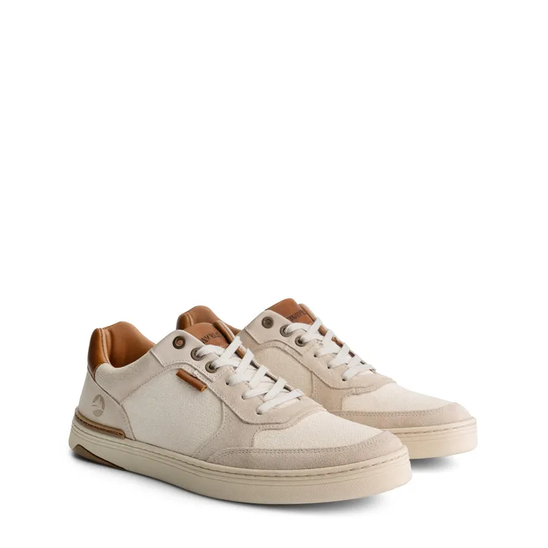 Bromley Herren - Sneaker - Canvas und Wildleder - Weiß