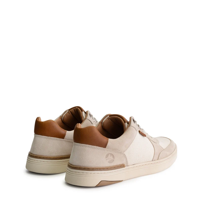 Bromley Herren - Sneaker - Canvas und Wildleder - Weiß