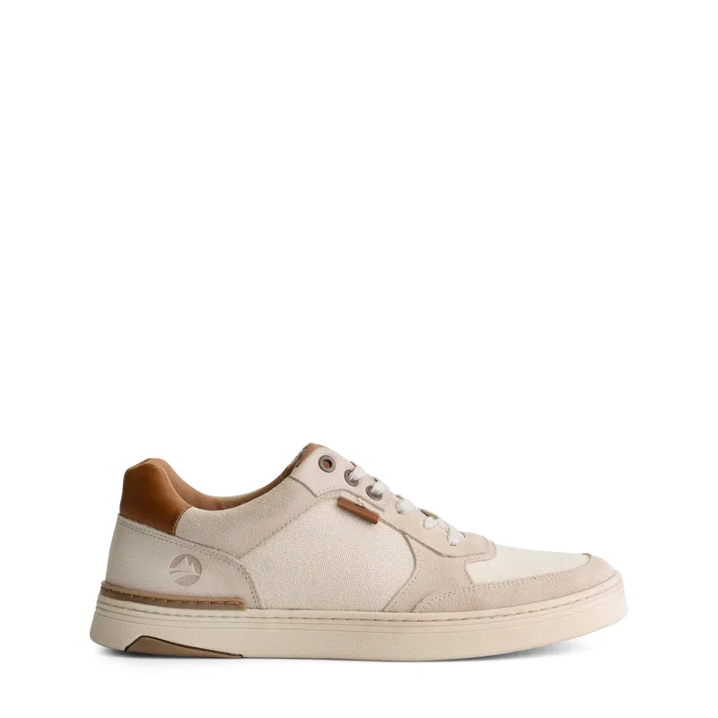 Bromley Herren - Sneaker - Canvas und Wildleder - Weiß