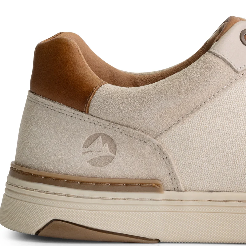 Bromley Herren - Sneaker - Canvas und Wildleder - Weiß
