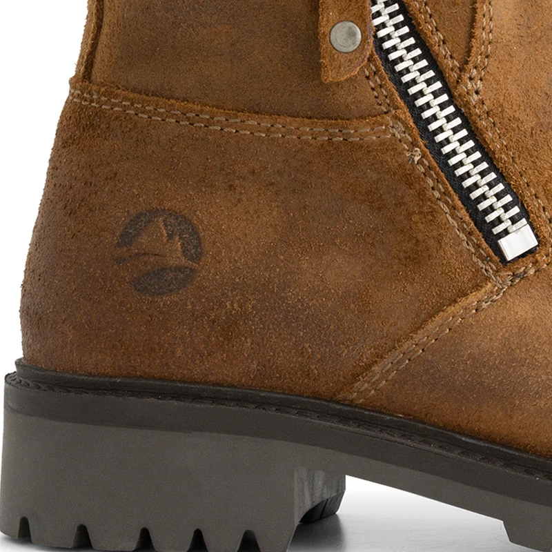 Venning Damen – Stiefeletten – Wildleder – Cognac