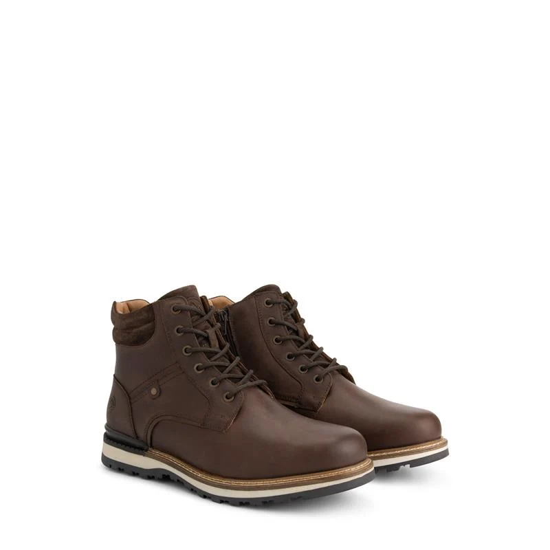 Sig Herren - Schnürboots - Wolle gefüttert - Braun
